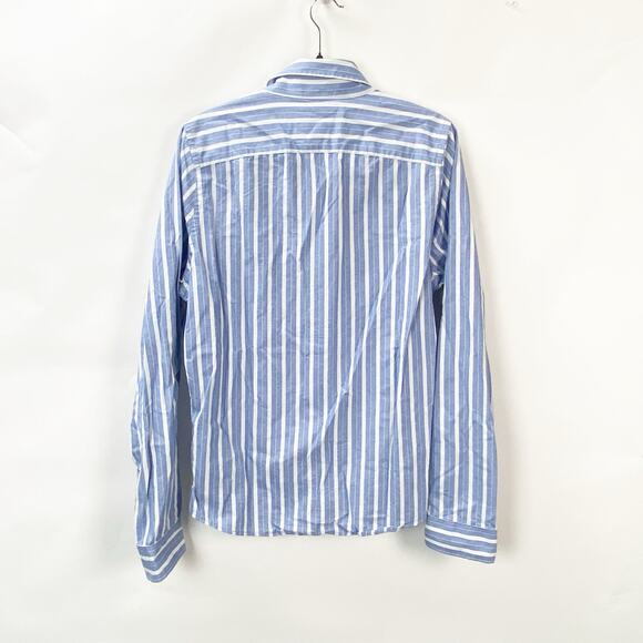 2/$30 Hollister Button Up Collar Shirt Pinstriped Blue Men's Large Career - Picture 8 of 10